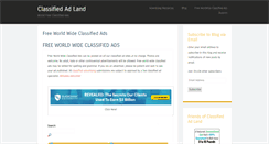 Desktop Screenshot of classifiedadland.com
